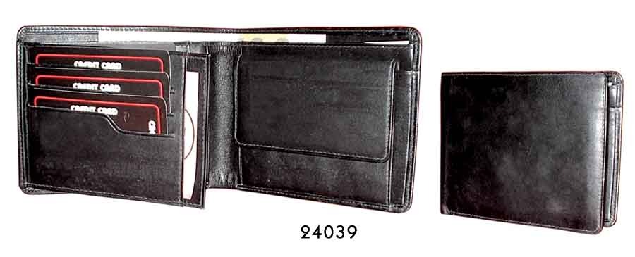 Black Mens Leather Wallets - 24039